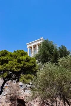 View of the Temple of Athena Stock Photos