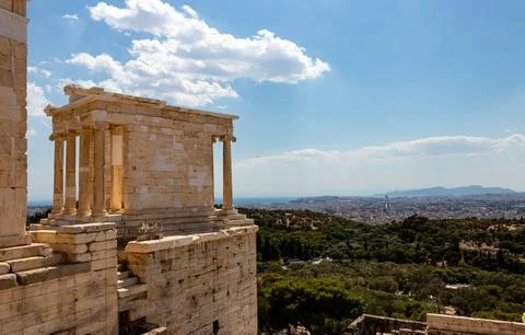 View of the Temple of Athena Stock Photos