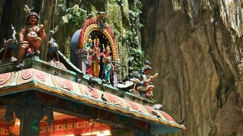 View of the temple in Batu Caves,Malaysia. 動画素材 77375485