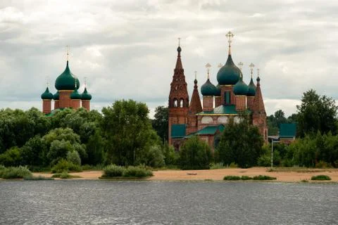 View of the Temple complex in Korovniki Stock Photos