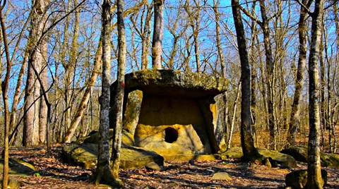 View of the temple-dolmen Video stock 38240871