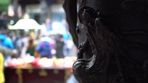 The view of temple. Video stock 100521002