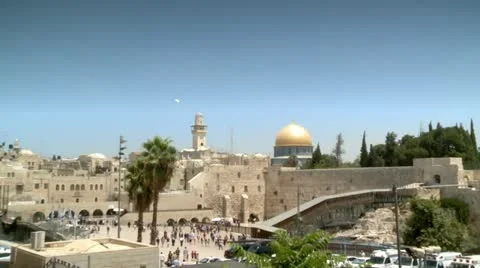 View of the Temple Mount - Jerusalem 2 Stock Footage 18117618