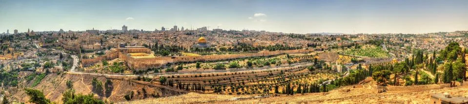 View of the Temple Mount in Jerusalem Stock Photos