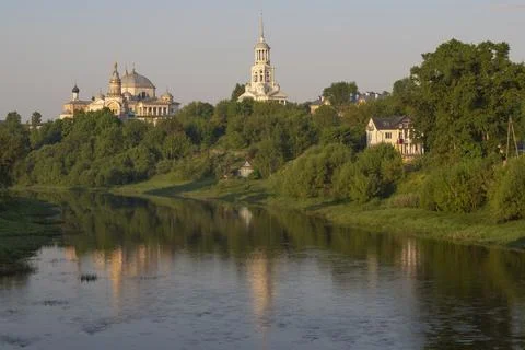 View of the temples of the Saints Boris and Gleb monastery. Torzhok Фото