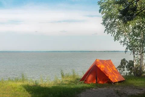 View from the tent Stock Photos