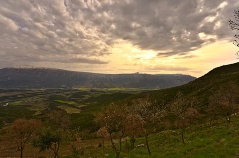 View from Teqja e Baba Aliut at Alipostivan in the area of Permet Stock Photos