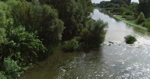 View of the "Ter" river.Time Lapse. Stock Footage 104436246