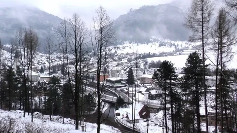 View of Terchova from Oblaz. Stock Footage 83150205