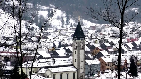 View of Terchova from Oblaz. Stock Footage 83151167