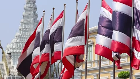 View of Thailand national flag. Stock Footage 277548091
