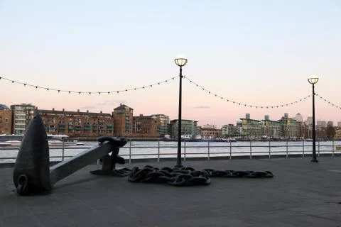 View of the Thames waterfront Stock Photos