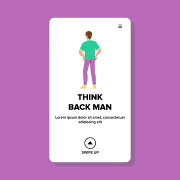 View think back man vector Stock Illustration