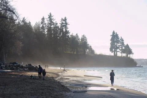A View of Third Beach in Stanley Park in Vancouver Stock Photos