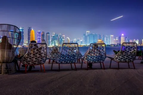View from the third row. MIA Park, Doha Foto stock