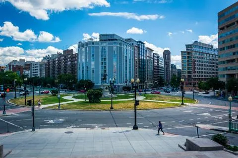 View of Thomas Circle, in Washington, DC. Foto stock