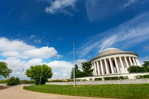 View of Thomas Jefferson Memorial at spring Stock Photos