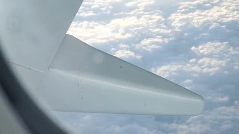 View Through Airplane Illuminator Stock Footage 83598150