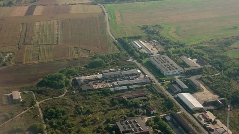 View through an airplane window on the city. Stock Footage 85128703