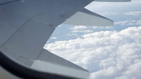 View Through Airplane Window Stock Footage 83598102