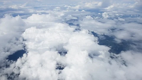 View through an airplane window.  Stock Footage 92581760