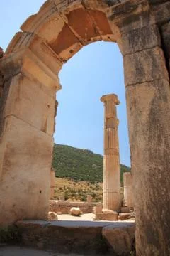 View through the arch ephesus Stock Photos