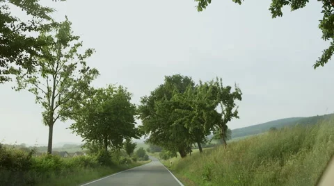 View through car window in early morning. Stock Footage 66382354