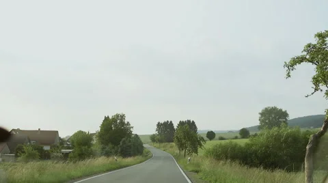 View through car window in early morning. Stock Footage 66383193