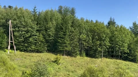 View through the car window to the mountain scenery Stock Footage 250837639