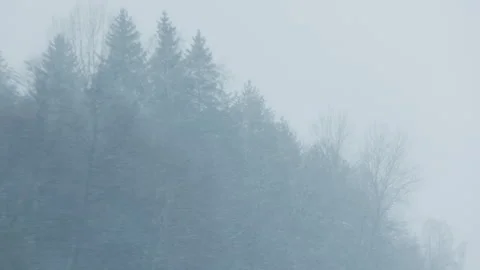View through a Car Window, Winter, Driving, POV, 4K Stock Footage 299754516