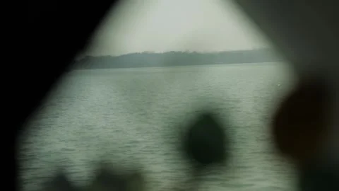 View Through Decorated Window Overlooking Lake at Summer Palace Beijing China Stock Footage 341781262