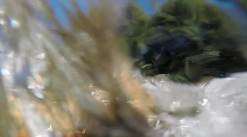 View through fast running water Stock Footage 41453850