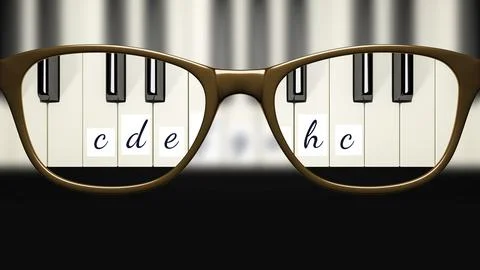 View through glasses sharp with glasses unsharp without glasses 3d illustration Stock Illustration