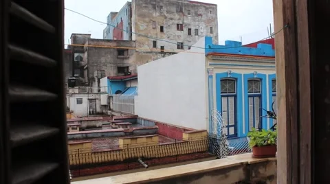 View through Havana Window Stock Footage 62937682