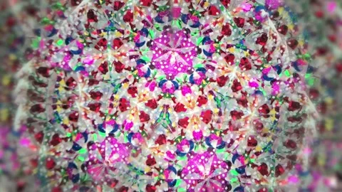 View through a moving kaleidoscope forming patterns Stock Footage 150378200