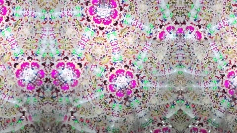 View through moving kaleidoscope showing abstract pattern Stock Footage 151274802