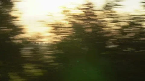 View through the passenger speed train window on landscape of beautiful natur Stock Footage 144395508