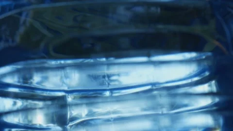 View through a plastic water bottle. Stock Footage 219934333