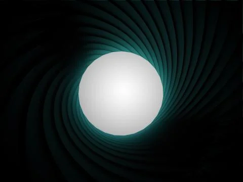 A view through the rusty muzzle of the gun. Illustrazione stock