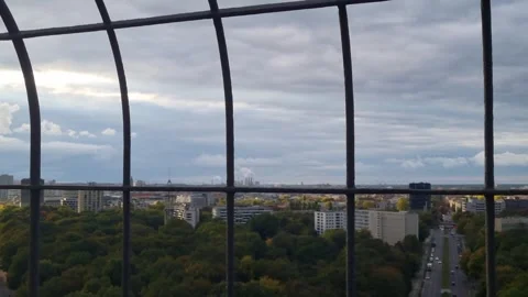 View Through Siegessaeule Victory Column Observation Deck Stock Footage 345086309