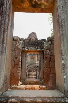 View through stone door Stock Photos