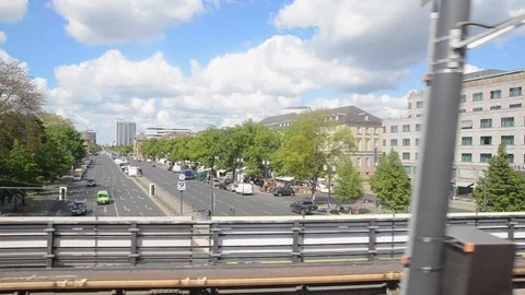 View through subway window. Travel by train. Berlin, Germany. Stock Footage 108314559