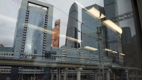 View through the train window 库存影片 81877340