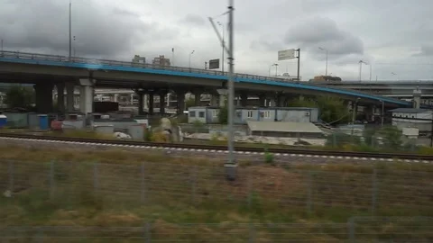 View through the train window Vídeo Stock 81877418