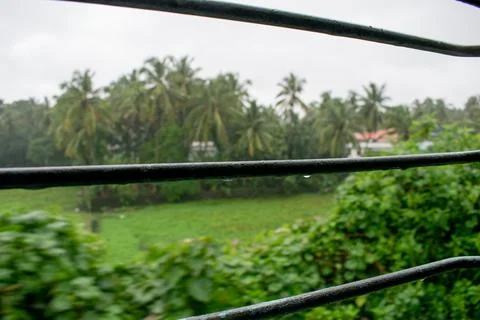 View through train window. Stock Photos
