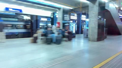 View through a train window with reflection Stock Footage 301088452