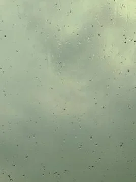 View through wet window of stormy weather 스톡 사진