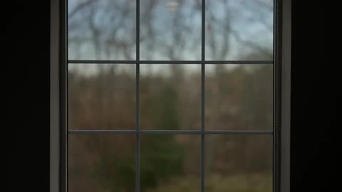 View through a window frame l Stock Footage 346298713