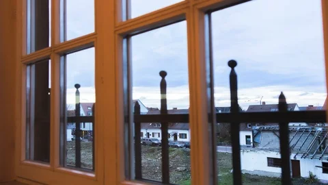 View through the window of the room, winter time Vídeo Stock 100625298