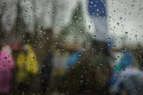 A view through the windshield during the rain Stock-Fotos